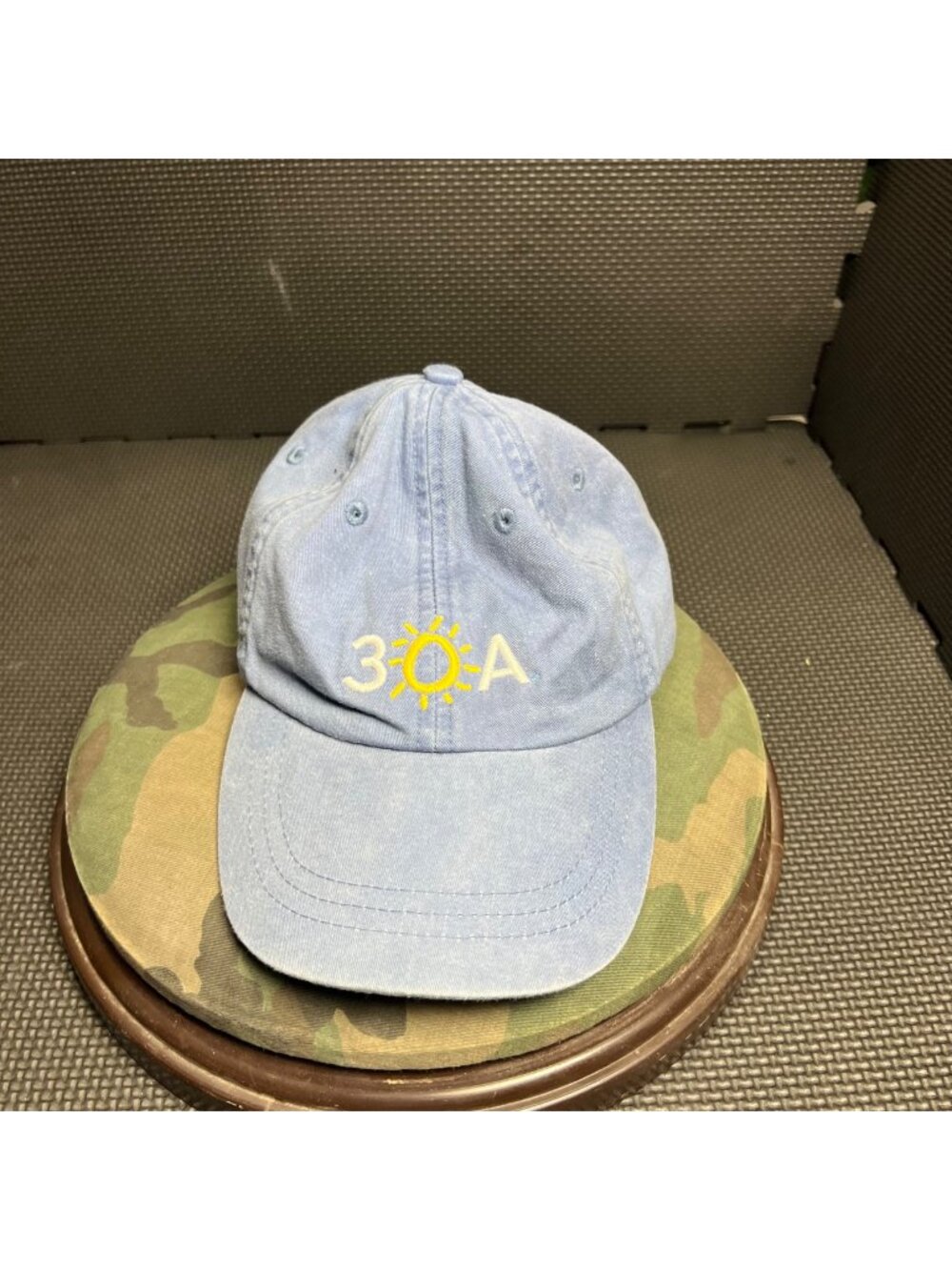 Adams 30A Life Shines Adjustable Denim Cap Blue Unisex Embroidered Outdoor Hat